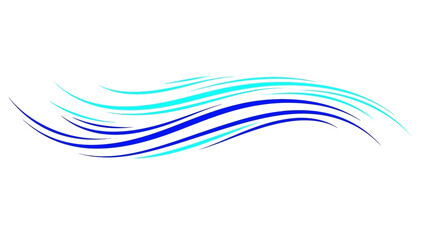 Abstract blue swooshes representing speed isolated vector element