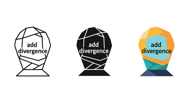 Add divergence logo design concepts