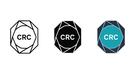Crc logo design variations on white background