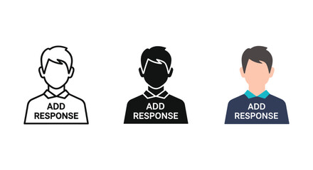 Add response button with different user avatars