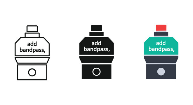 Add bandpass filter icons in various color schemes