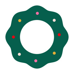 Vector multi color icons for Wreath