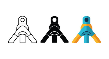 Abstract letter a logo design variations