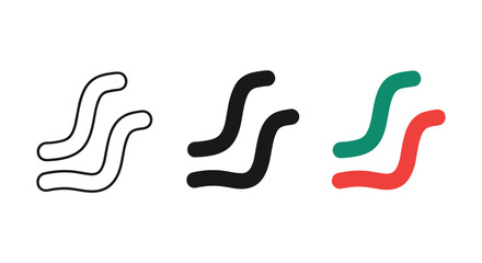 Abstract s shape logo design variations