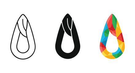 Colorful logo design concept with various styles