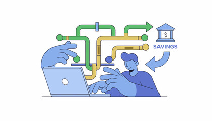Digital Financial Management and Savings Optimization Flow
