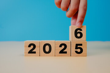 2025 to 2026 transition concept representing future planning, new year goals, strategic change, business forecasting, and fresh opportunities with forward looking vision.