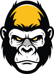 Obraz premium Angry gorilla head mascot logo vector