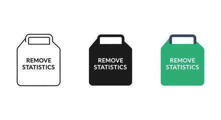 Remove statistics icon set in different colors