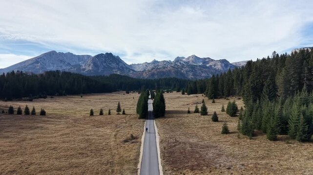  drone flight over Macanska Poljana in Durmitor National Park