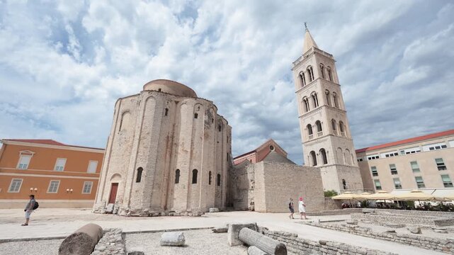  Beautifully preserved ancient palace of Roman Emperor Diocletian is located in Split, Croatia. Tourist attraction