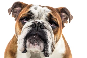 Fototapeta premium Bulldog face looking forward