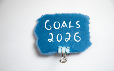 goals 2026 text on torn paper