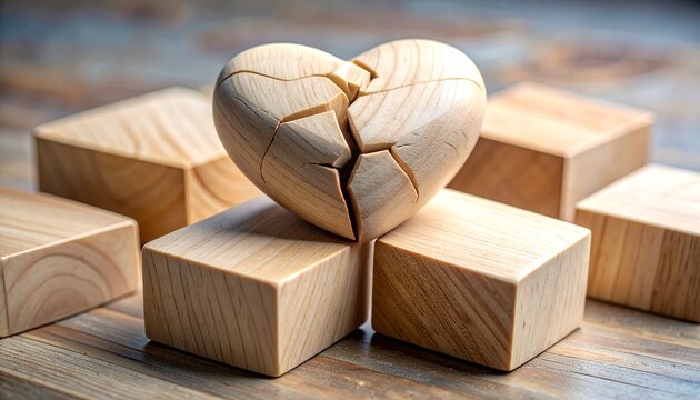 Heart block apear slightly cracked