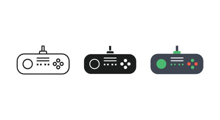 Different color game controller icons © FahimStock