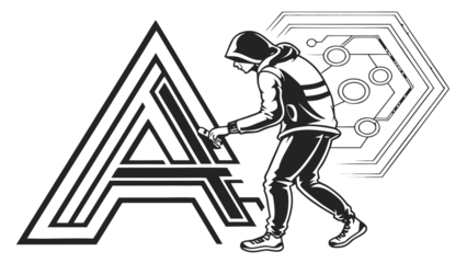 "A" letter logo in new style 