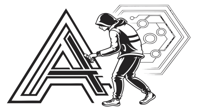 "A" letter logo in new style  - Powered by Adobe