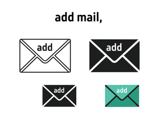 Add mail envelope icons in various colors and sizes