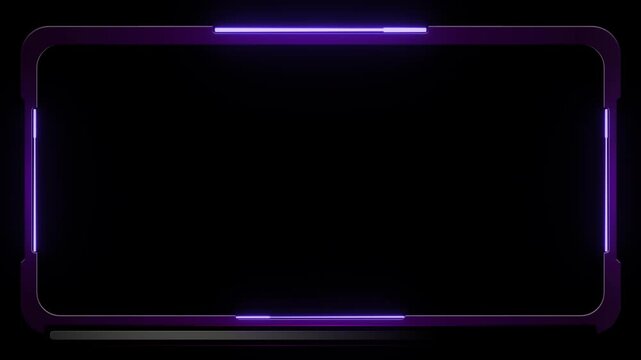 Violet neon glowing light web cam for streamers