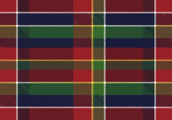Set of seamless colorful plaid fabric patterns featuring geometric checkered textures and square vector illustrations for decorative wallpaper backgrounds or paper design backdrops in red green and or