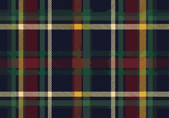 A colorful seamless plaid fabric pattern with a textured cotton look suitable for clothing, wallpaper, or decorative backgrounds