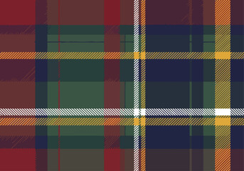 Plaid pattern seamless check texture vector for shirt