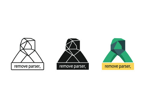 Geometric shapes with remove parser text
