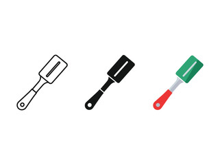 Set of paint scraper tools in different colors