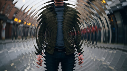 Circular Distortion. Perfect for: Teen wellness visuals, social media literacy