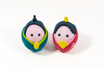 かわいいひな人形、桃の節句イメージ