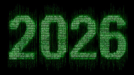 Digital Faces in Matrix Code