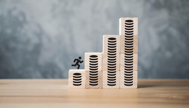 Wealth management, make money to get rich or increase earning or income concept. Employee benefits and motivation. Return on investment. Commission management to pay and motivate salesforce.