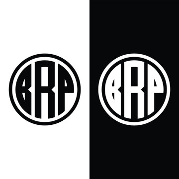 BRP Unique Creative Initials Latte Logo Concept Stock Vector And Vector Art.