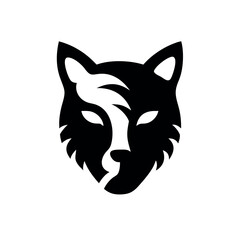 Artistic Fox Face Blended with Tiger Face Creating Symbolic Wildlife Design Vector illustration