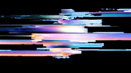 Pastel glitch texture with horizontal distortion lines