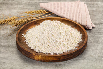 Wheat flour for cooking in the bowl
