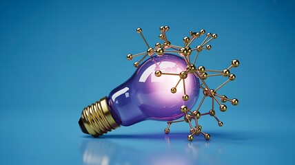 Innovation idea concept with connected light bulb network