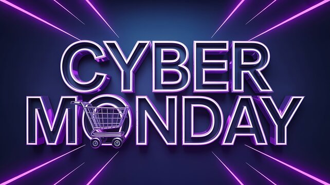 Cyber monday online shopping sale promotion concept
 - Powered by Adobe