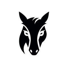 Stylized Horse and Fox Face Fusion Showing Harmony of Wild Creatures Vector illustration