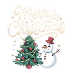 christmas card with snowman