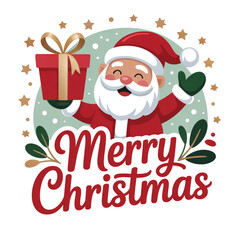 christmas card with santa claus