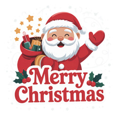 christmas card with santa claus