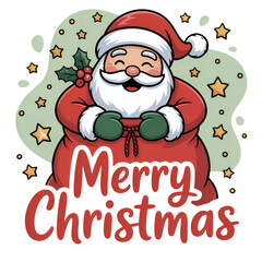 christmas card with santa claus