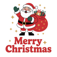 christmas card with santa claus