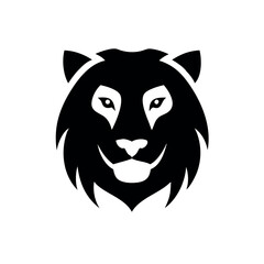 Obraz premium Artistic Lion and Cat Face Fusion Showing Power and Grace Vector illustration