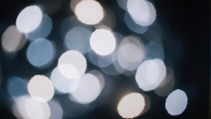 Abstract bokeh of light circles on dark background