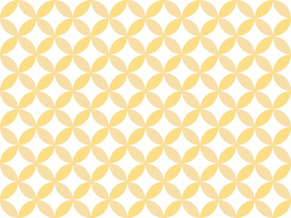 七宝文様の背景イラスト　金色