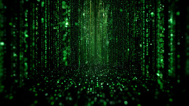 Digital Rain Matrix Effect - Powered by Adobe