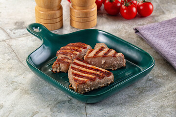Gourmet Grilled tuna fish steak