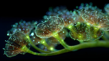 Bioluminescent floral arrangement